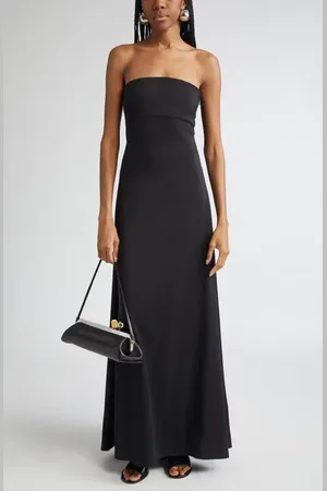 Jacquemus La Robe Bustier Strapless Crepe Jersey Maxi Dress with Train in at Nordstrom, Size 10 Us