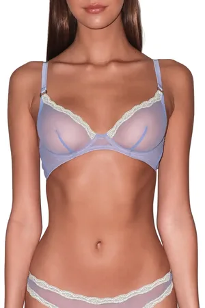 FLEUR DU MAL Sheer Tulle Demi Bra in at Nordstrom, Size 32C