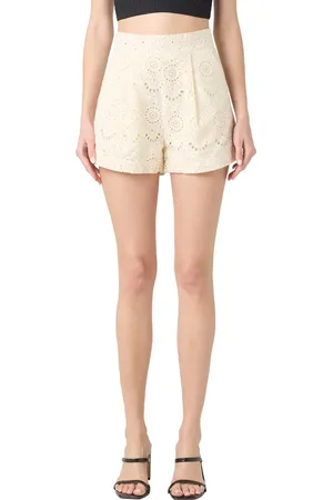 BLANK NYC Cotton Eyelet Shorts in at Nordstrom, Size Large