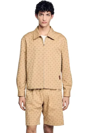 Sandro Square Cross zip-up jacket at Nordstrom, Size Xx-Large
