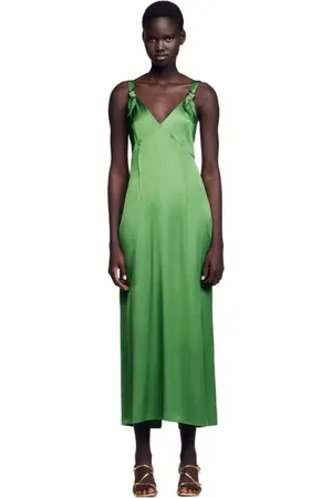 Sandro Fluid satin-effect dress in at Nordstrom, Size 40 Eu