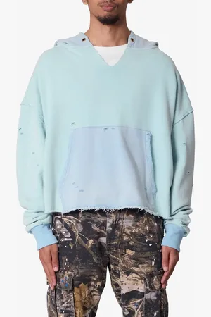 Mnml Destroyed V-Neck Hoodie in at Nordstrom, Size Medium