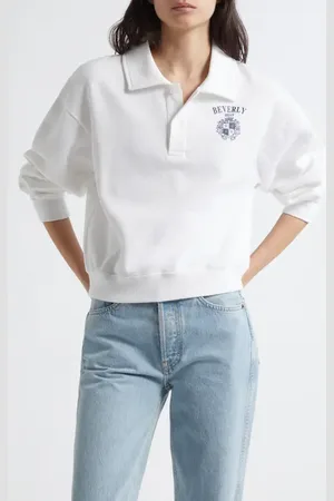 Sporty & Rich Beverly Hills Crest Cotton Blend Polo in at Nordstrom, Size X-Small