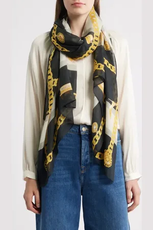 Kurt Geiger Chain Charm Square Scarf in at Nordstrom
