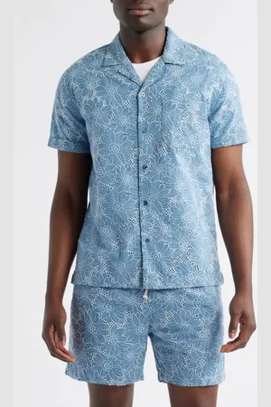 Rails Tyler Embroidered Eyelet Cotton Camp Shirt in at Nordstrom, Size Small