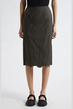 Cecilie Bahnsen Allegra Floral Embroidered Taffeta Pencil Skirt in at Nordstrom, Size 2 Us