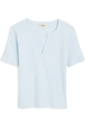 Madewell Pointelle Crewneck Short Sleeve T-Shirt in at Nordstrom, Size X-Small