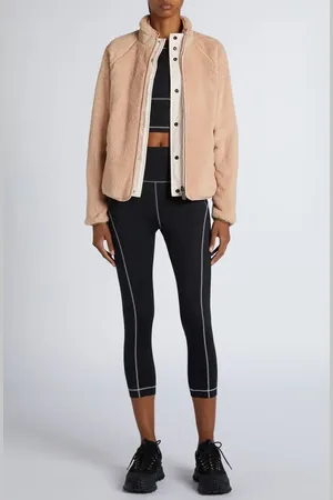 Moncler Contrast Seam Crop Leggings in at Nordstrom, Size Medium