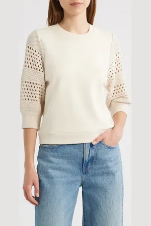 Rails Kimberly Open Knit Cotton Sweater in at Nordstrom, Size X-Large