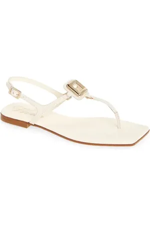 Roger Vivier Viv by the Sea Metallic T-Strap Sandal in at Nordstrom, Size 11Us