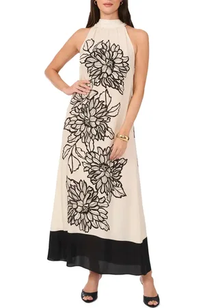 Vince Camuto Placed Floral Challis Maxi Dress in at Nordstrom, Size Small