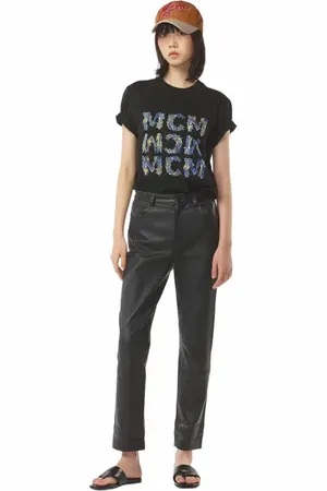 MCM Aquatic Logo T-Shirt in Organic Cotton in at Nordstrom, Size Large