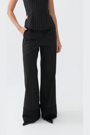 Nocturne High Waist Striped Pants in at Nordstrom, Size X-Large