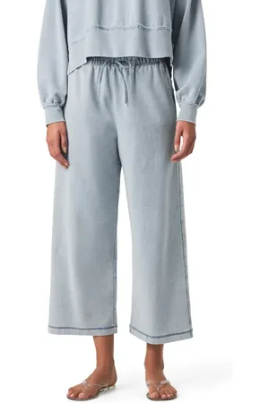 Splendid Terry Cloth Crop Wide Leg Pants in at Nordstrom, Size Medium