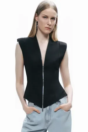 Nocturne Zipper Design Blouse in at Nordstrom, Size X-Large