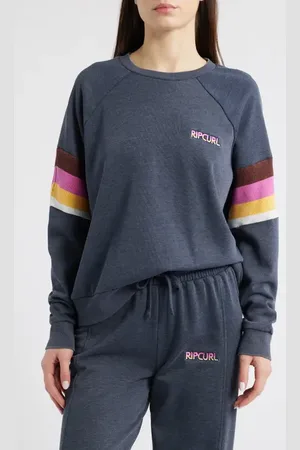 Rip Curl Las Dalias Cotton Blend Fleece Raglan Sweatshirt in at Nordstrom, Size Small