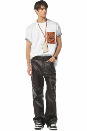 MCM Monogram Patch Pocket T-Shirt in Organic Cotton in at Nordstrom, Size X-Large