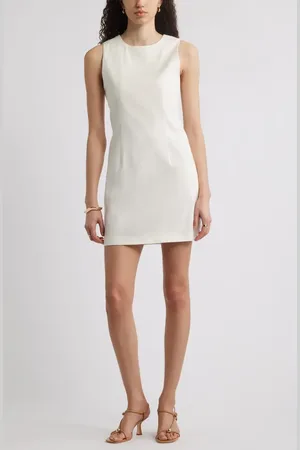 Nordstrom Sleeveless Stretch Linen Blend Minidress in at , Size Large