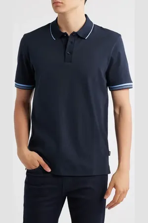 HUGO BOSS Parlay Tipped Cotton Polo in at Nordstrom, Size Medium