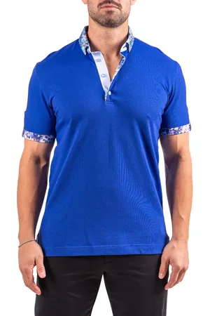 Maceoo Collarsolidlapis Button-Down Polo at Nordstrom, Size 3
