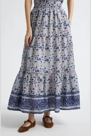 Mille Paola Floral Print Tie Waist Maxi Skirt in at Nordstrom, Size Small