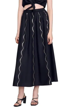 Sandro Long rhinestone skirt in at Nordstrom, Size 40 Eu