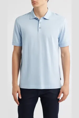 HUGO BOSS Press Lyocell & Cotton Polo in at Nordstrom, Size Xx-Large