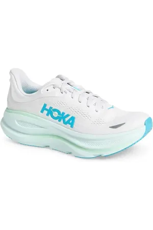 Hoka One One Bondi 9 Running Shoe in Frost /Cielo Blue at Nordstrom, Size 10.5