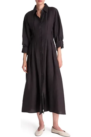 TWP Pleated Maxi Shirtdress in at Nordstrom, Size 4