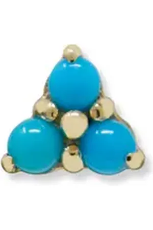 Anzie Clo Turquoise Trio Single Stud Earring in at Nordstrom, Size One Size Oz