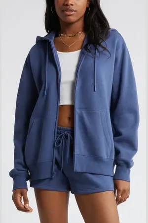 BP. Oversize Zip Fleece Hoodie in at Nordstrom, Size Xx-Small