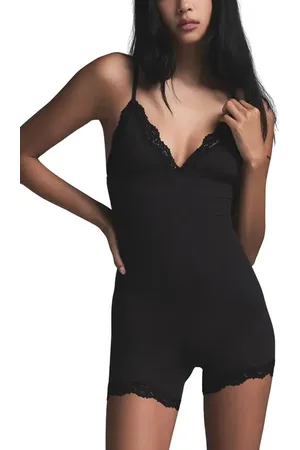 SKIMS Fits Everybody Lace Triangle Romper in at Nordstrom, Size X-Small
