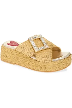 Roger Vivier Espadrille Platform Slide Sandal in at Nordstrom, Size 7Us