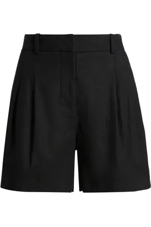 Open Edit Everyday Pleated Linen Blend Shorts in at Nordstrom, Size 12