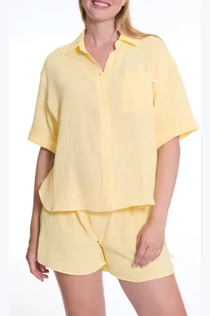 Cache Coeur Ice Cream Organic Cotton Gauze Maternity Short Pajamas in at Nordstrom, Size Medium