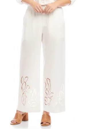 Karen Kane Cutout Embroidery Pants in at Nordstrom, Size Large