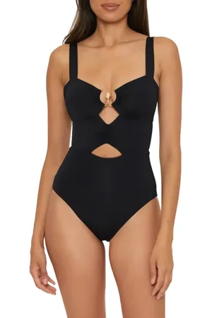 Soluna Bonita Shirred One-Piece Swimsuit in at Nordstrom, Size Large
