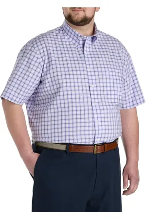 Brooks Brothers Big & Tall Check-Patterned Friday Oxford Sport Shirt in at Nordstrom, Size 4Xlt
