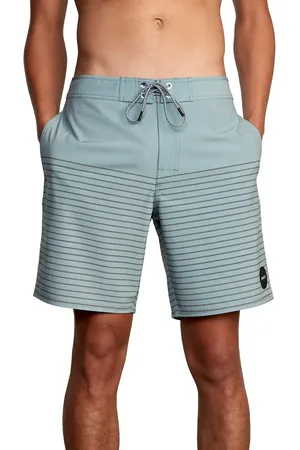 RVCA Current Stripe Water Repellent Board Shorts in at Nordstrom, Size 28