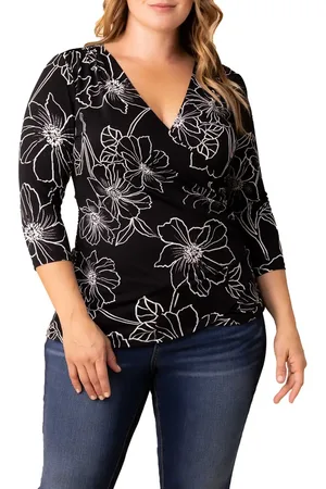 Kiyonna Faux Wrap Top in at Nordstrom, Size 0X