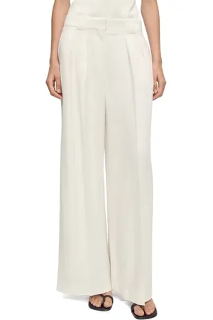 MANGO Pleated Straight Leg Suit Pants in at Nordstrom, Size 4