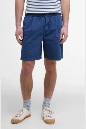 Barbour Rickfell Pleated Cotton Ripstop Shorts in at Nordstrom, Size Large