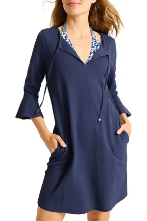 Tommy Bahama Island Cays Flounce Sleeve Cover-Up Dress in at Nordstrom, Size X-Small