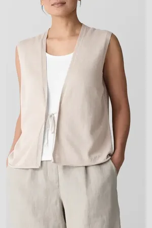 Eileen Fisher Tie Front Sweater Vest in at Nordstrom, Size X-Small