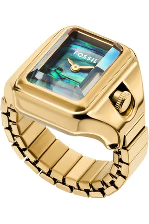Fossil Raquel Ring Watch, 14mm x 18.5mm in Gold /Abalone at Nordstrom