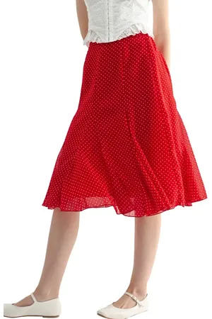 ALL IN FAVOR Polka Dot Flare Skirt in at Nordstrom, Size X-Large