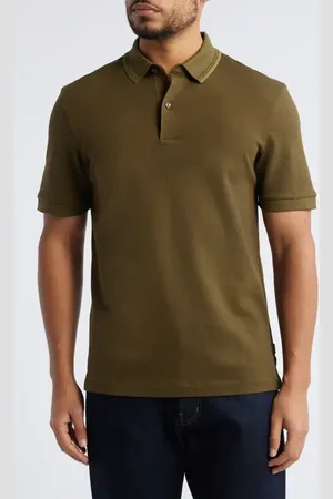 HUGO BOSS Prout Tipped Cotton Piqu?? Polo in at Nordstrom, Size Small