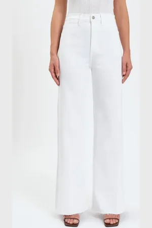 Danny Daze Far Out High Waist Raw Hem Wide Leg Jeans in at Nordstrom, Size 24