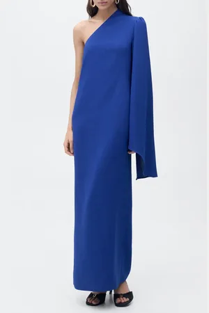 MANGO Long Flared Sleeve Column Dress in at Nordstrom, Size 8