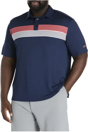 Reebok Big & Tall Colorblocked Striped Polo Shirt in at Nordstrom, Size 5Xlt